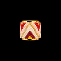 Sunset Blush Chevron Ring