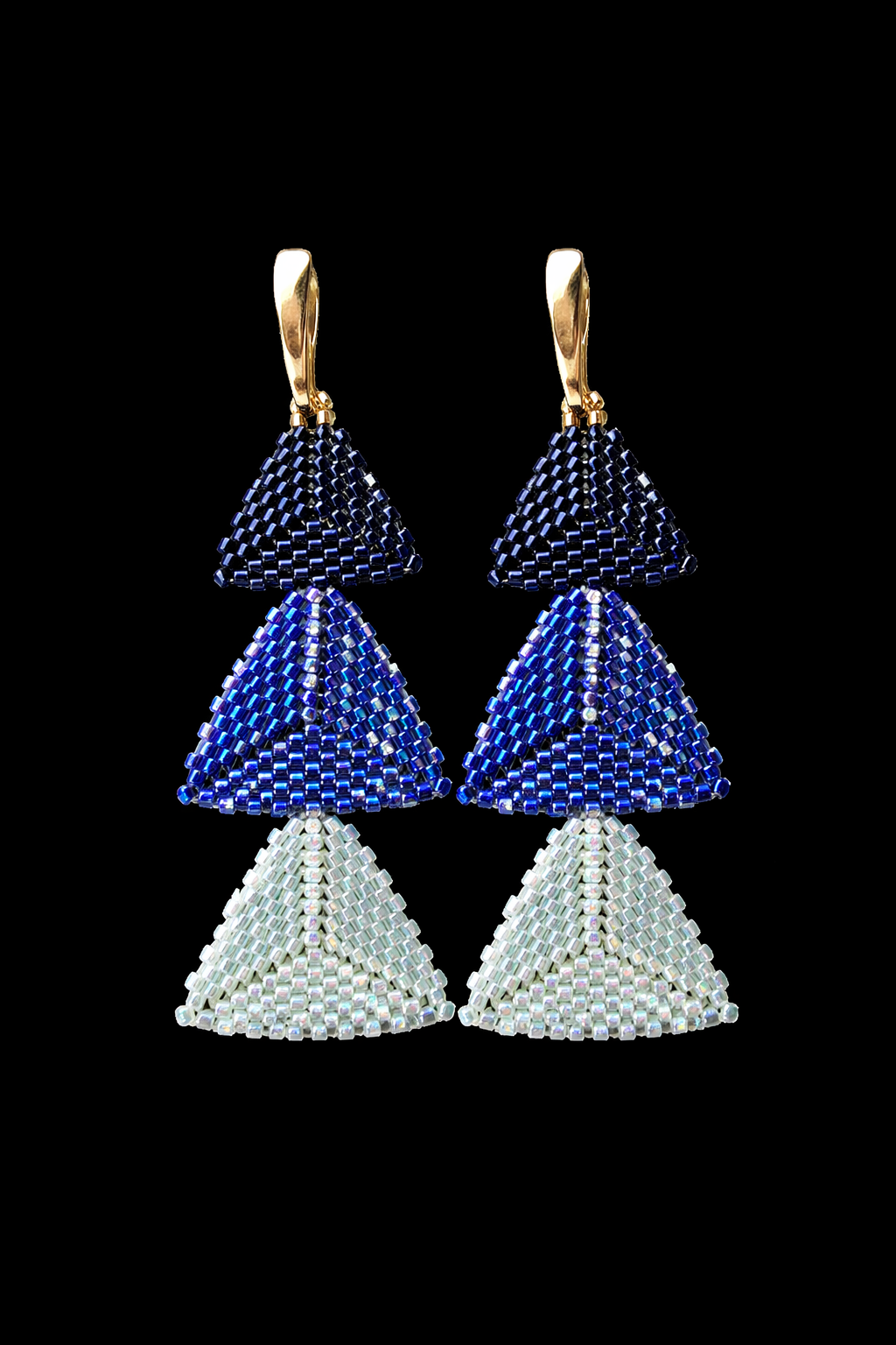 Sapphire Cascade Tiered Earrings
