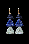 Sapphire Cascade Tiered Earrings