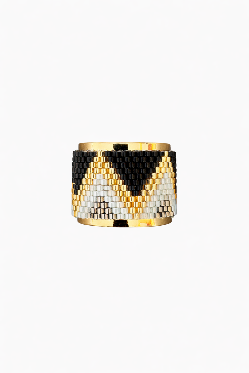 Midnight Luxe Chevron Ring