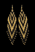 Golden Eclipse Fringe Earrings