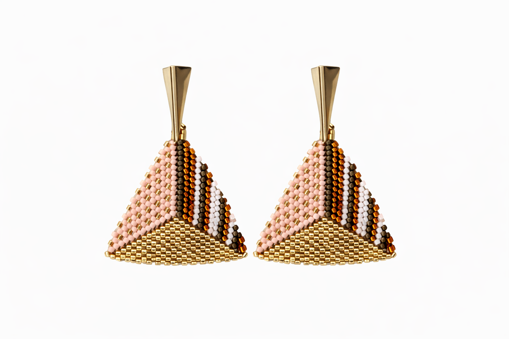 Blush Bronze Triangle Drops