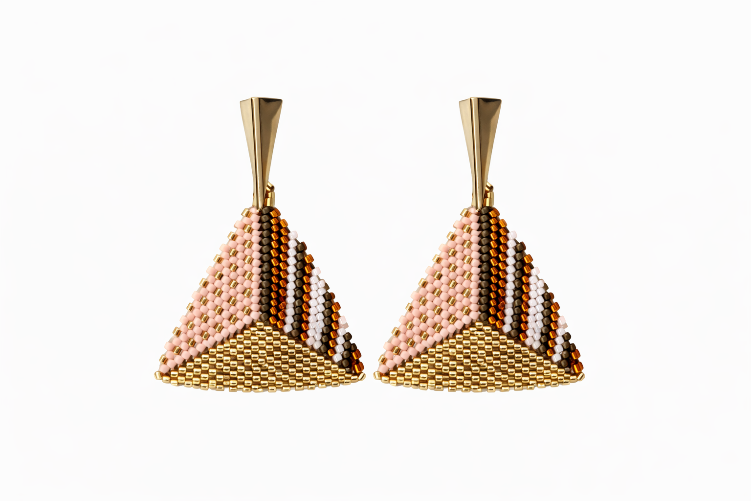 Blush Bronze Triangle Drops