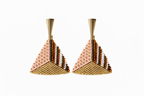Blush Bronze Triangle Drops