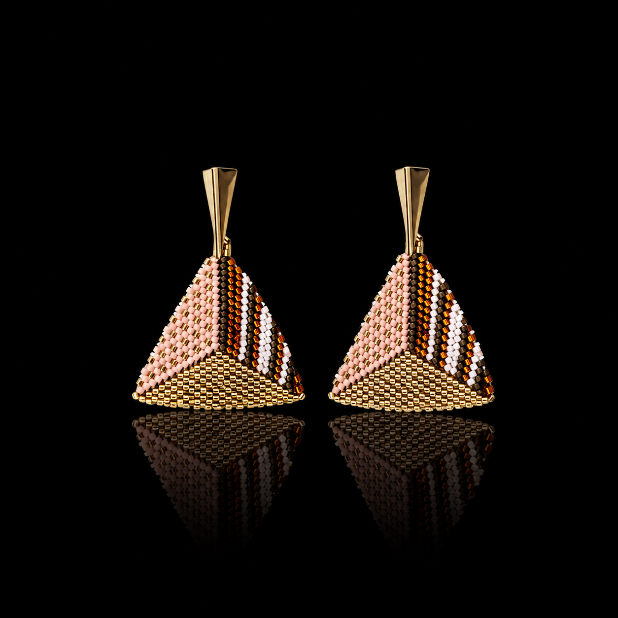 Blush Bronze Triangle Drops