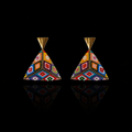Multicolor Beaded Triangle Drops